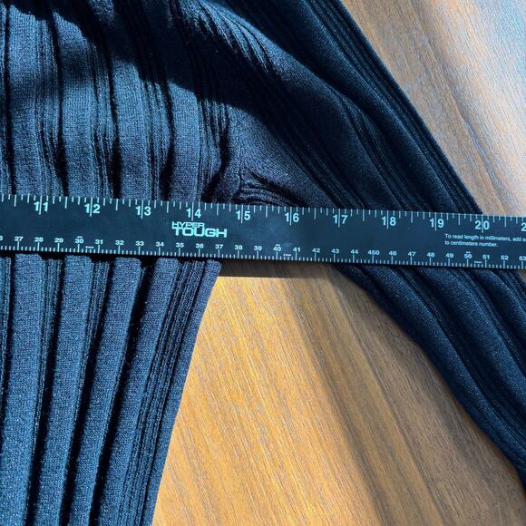 Vintage 2006 The Limited Silk Cashmere Blend Sweater Ribbed Black Sparkly Size M - Picture 5 of 10